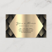 Gold Sepia Glitter Makeup Artist Lashes Black Blog Visitekaartje (Achterkant)