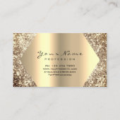 Gold Sepia Glitter Makeup Artist Lashes Browns Visitekaartje (Achterkant)