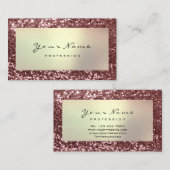 Gold Sepia Glitter Makeup Artist Lashes Red Bean Visitekaartje (Voorkant / Achterkant)