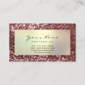 Gold Sepia Glitter Makeup Artist Lashes Red Bean Visitekaartje (Achterkant)