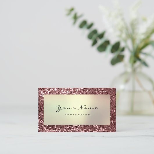 Gold Sepia Glitter Makeup Artist Lashes Red Bean Visitekaartje (Staand voorkant)