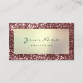 Gold Sepia Glitter Makeup Artist Lashes Red Bean Visitekaartje (Voorkant)