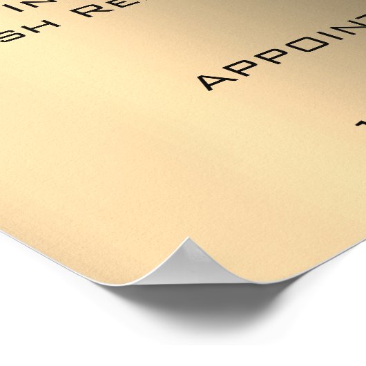 Gold Sepia Makeup Artist Waxing Lashing - Prijslij Poster (Hoek)