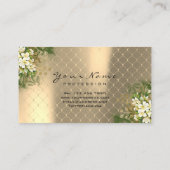 Gold Sepia Metallic Makeup Artist Lashes Floral Visitekaartje (Achterkant)