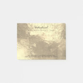 Gold Sepia Metallic Name Web Telefoon Post-it® Notes (Voorkant)