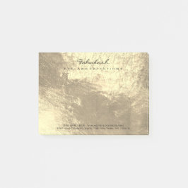 Gold Sepia Metallic Name Web Telefoon Post-it® Notes