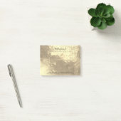 Gold Sepia Metallic Name Web Telefoon Post-it® Notes (Kantoor)