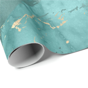 Gold Sepia Tiffany Marble Sone Metallic Strokes Cadeaupapier