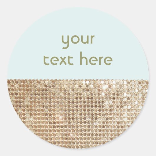 Gold Sequated Sticker (Voorkant)