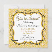 Gold Sequin 50e verjaardag Kaart (Achterkant)