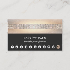 Gold Sequin Black Loyalty 10 Punch Beauty Salon