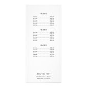 Gold Sequin Comb Haarstylist Salon Price List Menu (Achterkant)