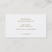 Gold Sequin Lipstick Makeup Artist Beauty Salon Visitekaartje (Achterkant)