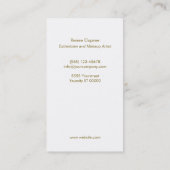 Gold Sequin Lipstick Makeup Artist Beauty Salon Visitekaartje (Achterkant)