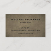 Gold & Sequin Makeup Artist Eyelash Extensions Visitekaartje (Achterkant)