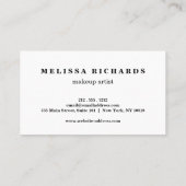 Gold & Sequin Makeup Artist Eyelash Extensions Visitekaartje (Achterkant)