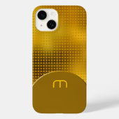 Gold Sequin Monogram Hoesje-Mate iPhone Case (Achterkant)