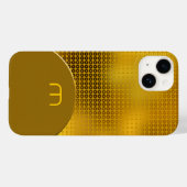 Gold Sequin Monogram Hoesje-Mate iPhone Case (Achterkant (horizontaal))