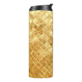Gold Sequin Monogrammed Thermal Tumbler Thermosbeker (Gedraaid links)