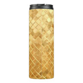Gold Sequin Monogrammed Thermal Tumbler Thermosbeker (Achterkant)