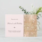 Gold Sequins 30th Birthday Blush Pink Kaart (Staand voorkant)
