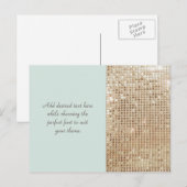 Gold Sequins Briefkaart (Voorkant / Achterkant)