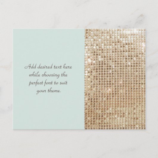 Gold Sequins Briefkaart (Voorkant)