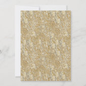 Gold Sequins Brunch & Bubbly Vrijgezellenfeest Kaart (Achterkant)
