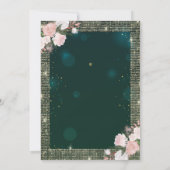 Gold Sequins Green Brunch & Bubble Vrijgezellenfee Kaart (Achterkant)