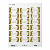 Gold Sequins retourneren adreslabels Etiket (Full Sheet)