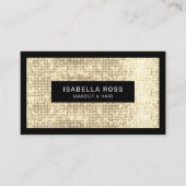 Gold Sequins Schoonheid en Mode Visitekaartje (Voorkant)