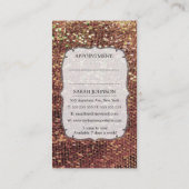 GOLD Sequins Sparkle Bling Hair Stylist Afsprakenkaartje (Achterkant)