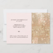 Gold Sequins Sweet 16 Blush Pink Kaart (Achterkant)