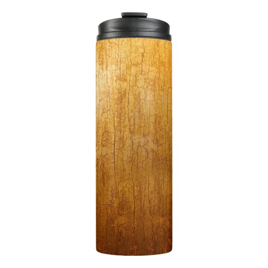 Gold Seriesgold, wallpaper, patroon, ruw, abstract Thermosbeker (Voorkant)