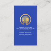 Gold Serving Dish Cutlery Bright Blue Butler Visitekaartje (Achterkant)