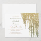 Gold Shades Willow Tree Elegant Vrijgezellenfeest Kaart (Voorkant / Achterkant)