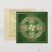Gold Shamrock Celtic Cross St Patrick's Day Kaart (Voorkant / Achterkant)