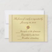 Gold Shamrock Celtic St Patrick's Day Rsvp Kaartje (Achterkant)