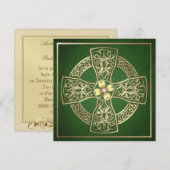 Gold Shamrock Celtic St Patrick's Day Wedding Kaart (Voorkant / Achterkant)