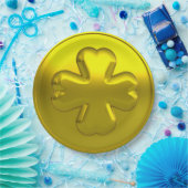 Gold Shamrock Coin Luxury for St. Patrick’s Day Papieren Bordje (Feest)