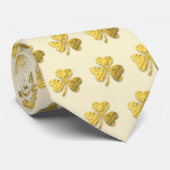 Gold Shamrock Novelty Stropdas (Opgerold)