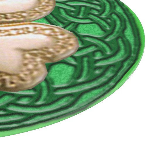 Gold Shamrock on Celtic Knoins Cutting Board Snijplank (Hoek)