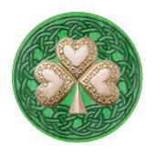 Gold Shamrock on Celtic Knoins Cutting Board Snijplank (Voorkant)