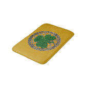 Gold Shamrock on Celtic Knots Bath Mat (Gekanteld)