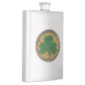 Gold Shamrock on Celtic Knots Flask Heupfles (Rechts)
