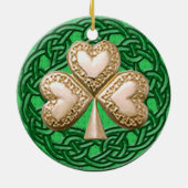 Gold Shamrock on Celtic Knots Ornament (Achterkant)
