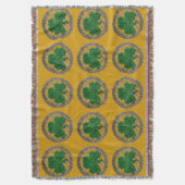 Gold shamrock on Celtic Knowand Blanket Deken (Voorkant Verticaal)