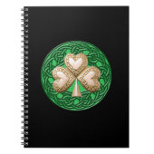 Gold Shamrock Spiral Notitieboek (Voorkant)