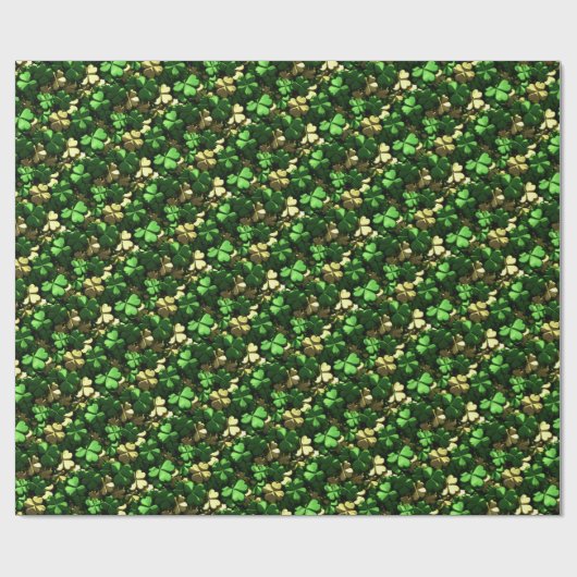 Gold Shamrocks Cadeaupapier (Vlak)