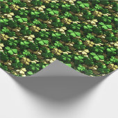 Gold Shamrocks Cadeaupapier (Hoek)